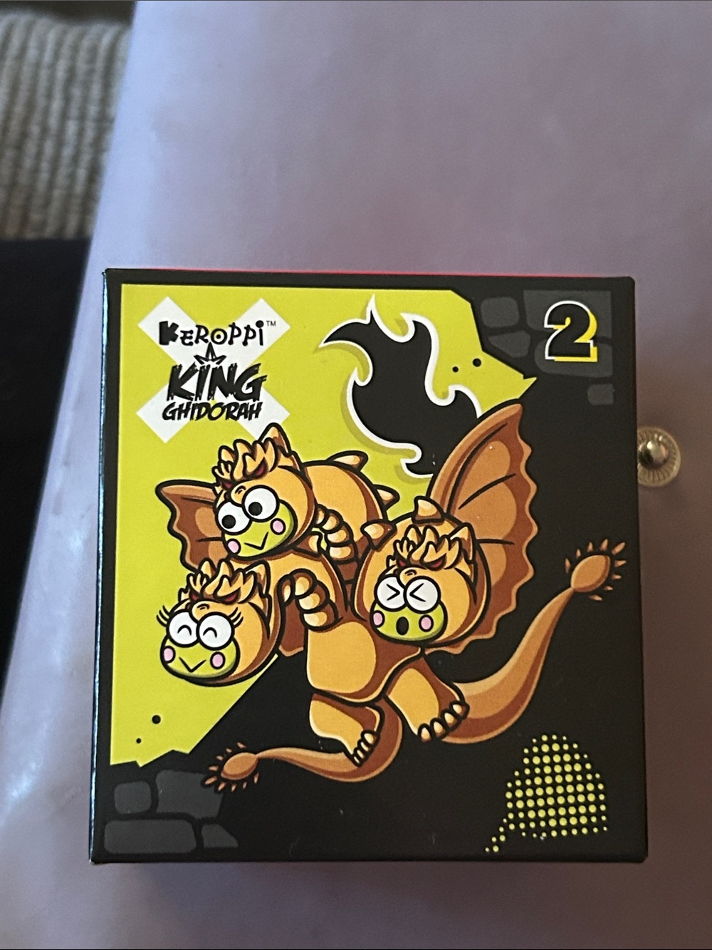 Sanrio Keroppi King Ghidorah Boxed Figure - Yellow & Black